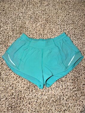 Women's Turquoise Athletic Shorts - Lululemon size 4